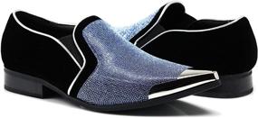 img 4 attached to 👞 Designer Men's Shoes: Crisiano Fashion Sparkling Rhinestones for a Stylish Edge