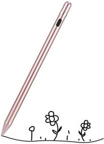 img 4 attached to 🌸 Rose Gold Stylus Pens for Touch Screens - Rechargeable Fine Point Stylist Pen Pencil, Compatible with Apple and Other Tablets