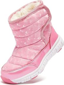 img 4 attached to 🥾 HOBIBEAR Toddler Snow Boots - White Winter Shoes for Boys & Girls, Kids Outdoor Boots (Size 13 Little Kid)