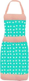 img 4 attached to 🔵 Dotted Blue Mittsy Apron: Decorative Heat Resistant Cotton Kitchen Aprons