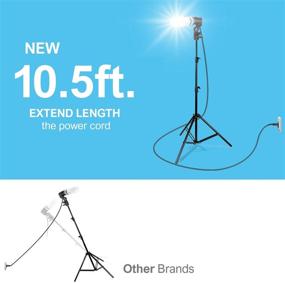 img 3 attached to LimoStudio 2-Pack Extended Cable Cord with Light Stand Mount and Umbrella Reflector Holder, 10.5 ft Long AGG886