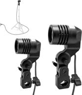 limostudio 2-pack extended cable cord with light stand mount and umbrella reflector holder, 10.5 ft long agg886 logo