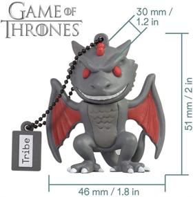 img 3 attached to 🔥 Game of Thrones Drogon Pendrive Figure 16 GB Funny USB Flash Drive 2.0, Keyholder Key Ring for Tribe