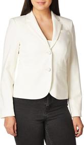 img 4 attached to 👚 Calvin Klein Women's Button Blazer - Stylish Women's Clothing for Suiting & Blazers