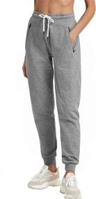 img 4 attached to PULI Sweatpants Workout Joggers Pockets