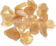 🔮 коллекция кристаллов zentron: превосходный неровный камень цитрина с бархатным мешком - 1/2 фунта для усиления излечения и энергии логотип