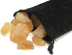 img 3 attached to 🔮 Коллекция кристаллов Zentron: Превосходный неровный камень цитрина с бархатным мешком - 1/2 фунта для усиления излечения и энергии