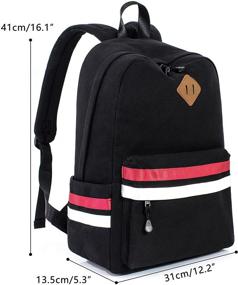 img 2 attached to 🎒 Pink Leaper Classic Laptop Backpack Travel Bag for School, Work, and Travel - Satchel Daypack