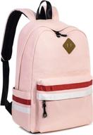 🎒 pink leaper classic laptop backpack travel bag for school, work, and travel - satchel daypack логотип