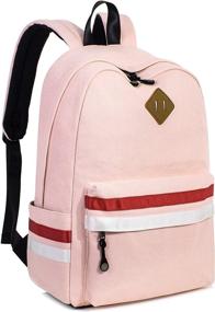 img 4 attached to 🎒 Pink Leaper Classic Laptop Backpack Travel Bag for School, Work, and Travel - Satchel Daypack