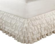 🛏️ ruffled ivory king bedskirt by greenland home - enhance your bedroom décor logo