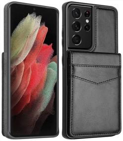 img 3 attached to 📱 LakiBeibi Samsung Galaxy S21 Ultra Case, S21 Ultra Phone Case - Dual Layer Leather Wallet Protective Cover with Card Holders for Samsung Galaxy S21 Ultra (2021), Black