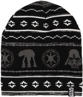 black star wars knit beanie hat for the holidays logo