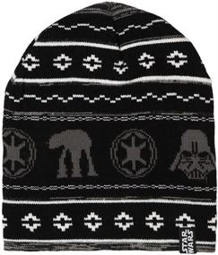 img 1 attached to Black STAR WARS Knit Beanie Hat for the Holidays