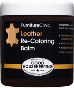 img 4 attached to FurnitureClinic Leather Re-Coloring Balm: Non-Toxic Leather Color Restorer for Furniture, 16 Shades of Leather Repair Cream (Camel), 8.5 fl oz