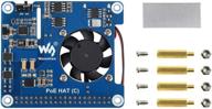 waveshare power over ethernet hat (type c) for raspberry pi 3b+/4b 802 logo