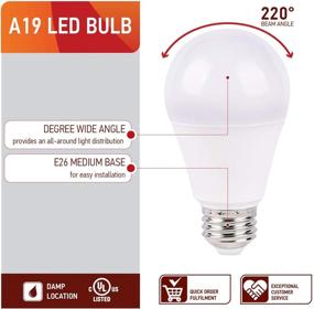 img 3 attached to 💡 OSTWIN Non-Dimmable A19 LED Daylight Bulb Equivalent