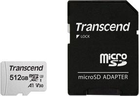 img 1 attached to Transcend 512GB MicroSDXC Memory TS512GUSD300S AE