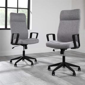 img 4 attached to 🪑 HON Basyx Attire Commercial-Grade Executive Office Chair in Grey Fabric