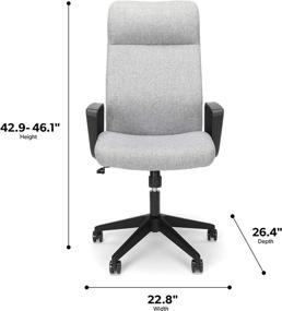 img 1 attached to 🪑 HON Basyx Attire Commercial-Grade Executive Office Chair in Grey Fabric