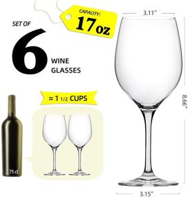 img 3 attached to FAWLES Crystal Red Wine Glasses Set of 6: Elegant Stemware for All Occasions