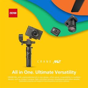 img 3 attached to Zhiyun Crane M2 Official Dealer - 3 Axis Handheld Gimbal for Mirrorless Cameras/Smartphone/Action Cameras (Sony A6000/A6300/A6400/A6500/Canon M6/G7 X Mark II) + GoPro Hero 7/6/5 Compatibility