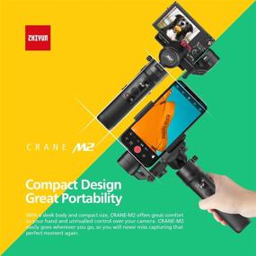 img 2 attached to Zhiyun Crane M2 Official Dealer - 3 Axis Handheld Gimbal for Mirrorless Cameras/Smartphone/Action Cameras (Sony A6000/A6300/A6400/A6500/Canon M6/G7 X Mark II) + GoPro Hero 7/6/5 Compatibility