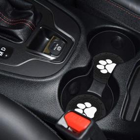 img 3 attached to 4Car4U Dog Paw Cup Holders Insert Coaster - Automotive Accessories For Acura Audi VW Honda Toyota KIA BMW Lexus Jeep Dodge Benz Volvo Chevrolet Nissan Ford (2