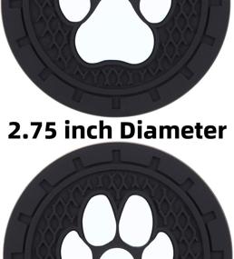 img 2 attached to 4Car4U Dog Paw Cup Holders Insert Coaster - Automotive Accessories For Acura Audi VW Honda Toyota KIA BMW Lexus Jeep Dodge Benz Volvo Chevrolet Nissan Ford (2