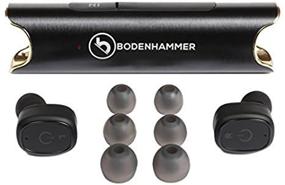 img 3 attached to 🎧 Bodenhammer True Wireless Earbuds - Enhanced Comfort, Memory Foam Tips & Charging Case - Stylish Black