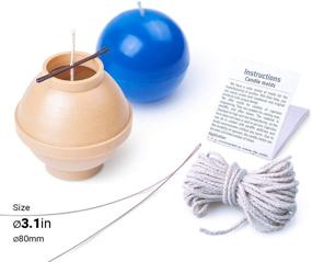 img 3 attached to 3.1-inch Sphere Candle Molds with 30 ft. Wick - Plastic Candle Making Supplies