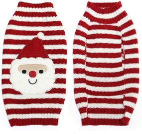 img 1 attached to 🐶 Doggystyle Dog Christmas Sweater - Xmas Pet Clothes with Cute Snowman & Reindeer Design - Holiday Puppy Cat Costume - New Year Gift for Small, Medium & Large Dogs