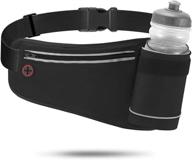 🏃 hydration running belt with water bottle holder - reflective fanny pack waist pack bag for men and women. ideal for marathon, fitness training, hiking, jogging, and more. logo