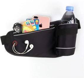 img 3 attached to 🏃 Hydration Running Belt with Water Bottle Holder - Reflective Fanny Pack Waist Pack Bag for Men and Women. Ideal for Marathon, Fitness Training, Hiking, Jogging, and more.