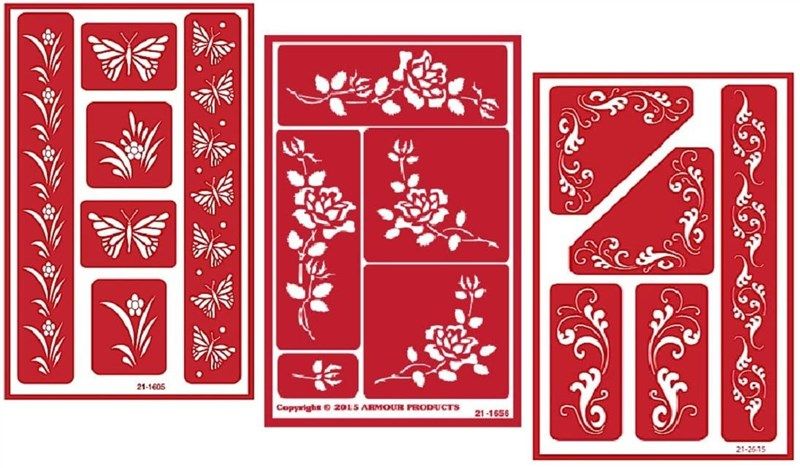armour reusable etching stencils butterfly 로고