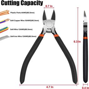 img 3 attached to 🔧 BOENFU Wire Cutter Precision Side Cutter 6 Inch Cutting Pliers: Versatile Tool for Wires, Electronics, Cables, Jewelry, DIY & More