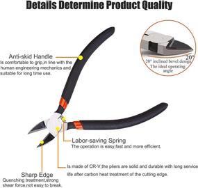 img 2 attached to 🔧 BOENFU Wire Cutter Precision Side Cutter 6 Inch Cutting Pliers: Versatile Tool for Wires, Electronics, Cables, Jewelry, DIY & More