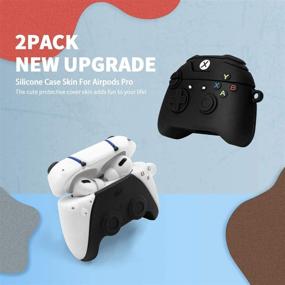 img 3 attached to Чехол для AirPods Pro для игрового контроллера 2Pack для AirPods 3 | 3D Милый Модный Крутой Дизайн Чехла для AirPods Pro | Уникальный Стильный Забавный Защитный аксессуар для кожи Airpod Pro для мальчиков, девочек, мужчин