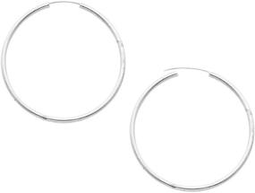 img 3 attached to 👂 Ritastephens 14k Gold Endless Hoop Earrings - Mini, Small, Regular Sizes in 1.25mm Thickness