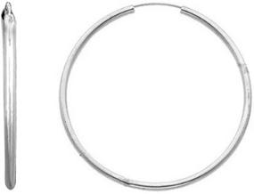 img 4 attached to 👂 Ritastephens 14k Gold Endless Hoop Earrings - Mini, Small, Regular Sizes in 1.25mm Thickness