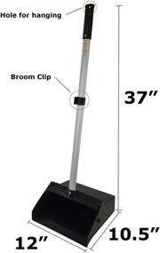 img 3 attached to 🧹 Janico 1085 Commercial Lobby Dustpan Upright with Aluminum Handle, 37” Length, Black