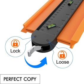 img 3 attached to 🛠️ Contour Gauge Profile Tool with Metal Lock - Shape Duplicator, Bubble Level & Locking Mechanism for Precise Copying of Irregular Shapes in Welding, Woodworking, Tracing, Tiles - Perfect Fit, DIY Handyman (10 Inch)