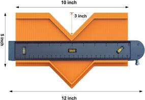 img 1 attached to 🛠️ Contour Gauge Profile Tool with Metal Lock - Shape Duplicator, Bubble Level & Locking Mechanism for Precise Copying of Irregular Shapes in Welding, Woodworking, Tracing, Tiles - Perfect Fit, DIY Handyman (10 Inch)