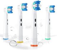 🪥 4-pack oral-b compatible replacement toothbrush heads - fit for floss action, electric toothbrush brushes refill logo