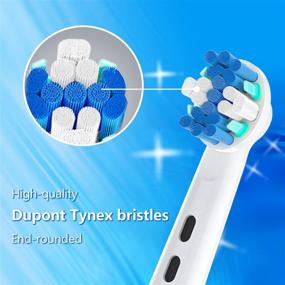 img 2 attached to 🪥 4-Pack Oral-B Compatible Replacement Toothbrush Heads - Fit for Floss Action, Electric Toothbrush Brushes Refill