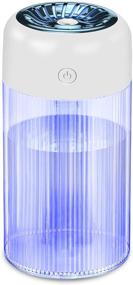 img 4 attached to 🌬️ Mini Humidifier: 400ml Desktop Portable with 7 Color LED Night Lights, 2 Mist Modes & Auto Shut-Off – Quiet for Home, Baby Bedroom, Travel, Office, Car