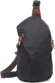 img 4 attached to 🎒 Versatile Canvas Crossbody Casual Backpack for Everyday Use