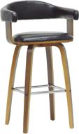 🪑 baxton studio quigley modern counter stool: walnut/black – sleek & stylish seating solution" logo