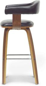 img 2 attached to 🪑 Baxton Studio Quigley Modern Counter Stool: Walnut/Black – Sleek & Stylish Seating Solution"