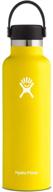 hydro flask standard mouth water bottle, flex cap - 21 oz, lemon: stay hydrated in style! logo